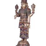 Unique Pure Brass Tirupati Balaji Idol | 33.5" Golden Butter Finish | Diamond-Studded Divine Masterpiece | 20kg Sacred Temple Murti | Jaipurio